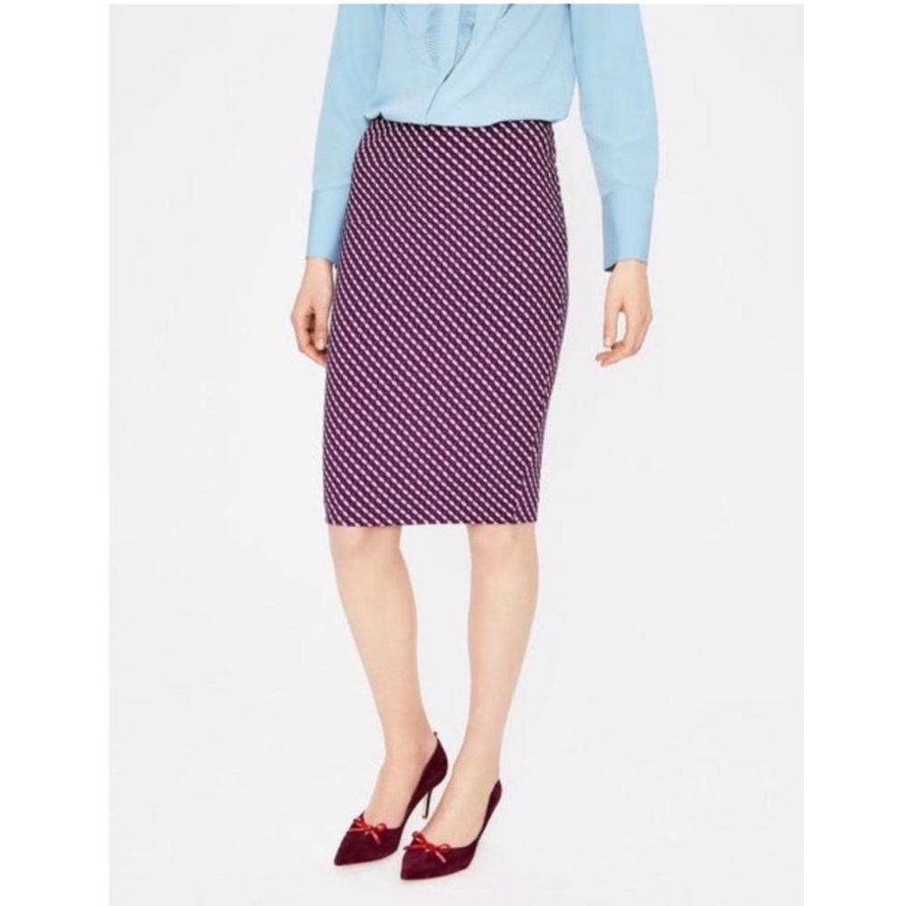 Elegant Purple Patterned Women's Skirt
